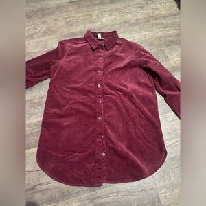 Joe fresh, large, cardigan jacket. Burgundy/redish
